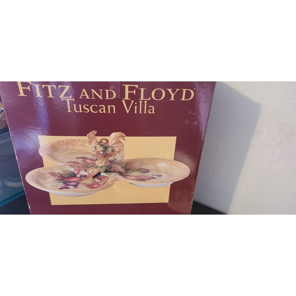 Fitz And Foyd Classics Tuscan Villa Large 3 Section Serving Tray/Candy Dish - Picture 2 of 9